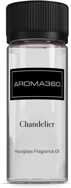 Aroma360 Hourglass Diffuser Oil - Aromatherapy Fragrance Oil for Office & Bedroom Scents - Scent Diffuser Inspired by Baccarat Rouge 540 - Bergamot, Sweet Berry & Oakmoss - Chandelier, 50mL/1.7 fl oz