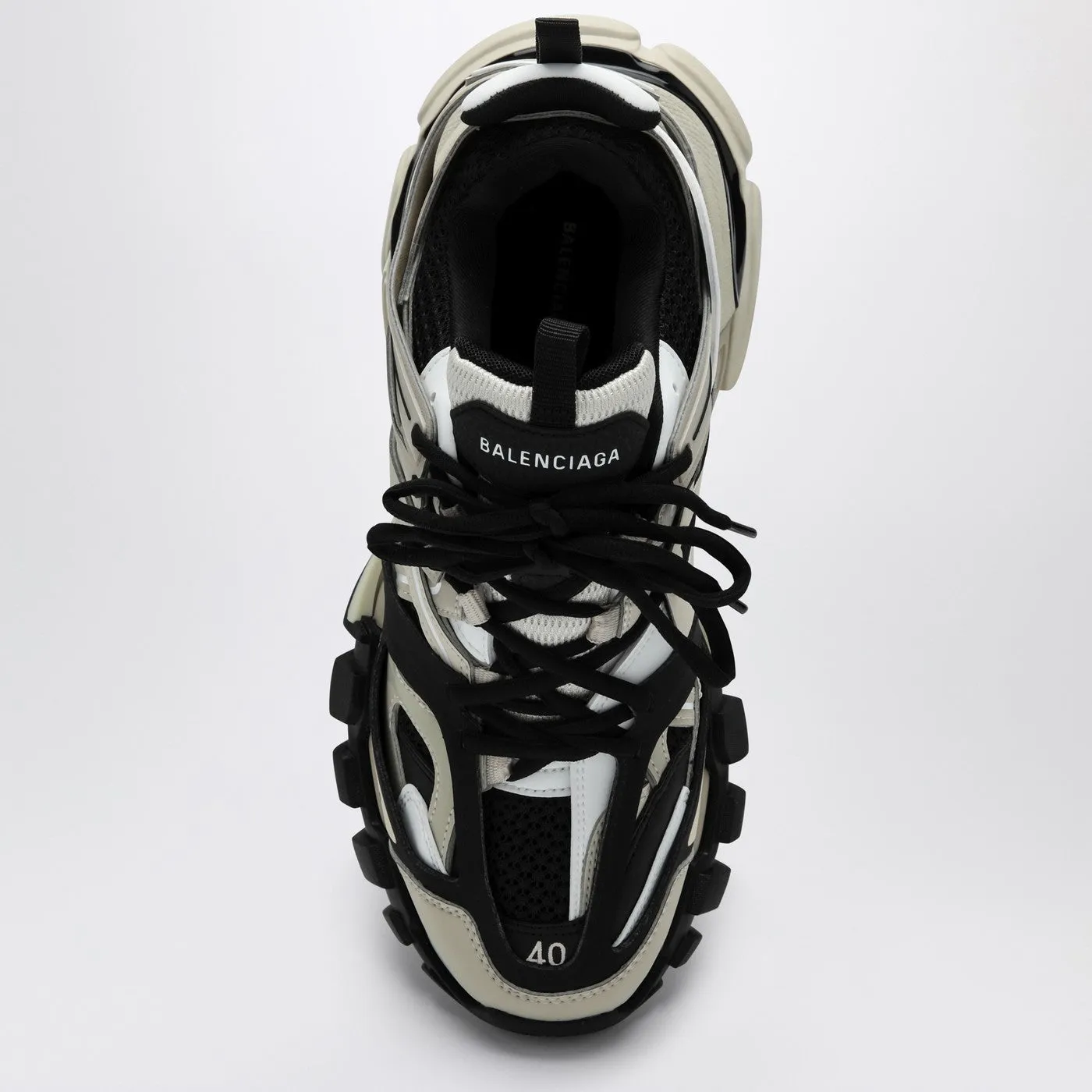 Balenciaga Track Beige/Black Mesh And Nylon Trainer