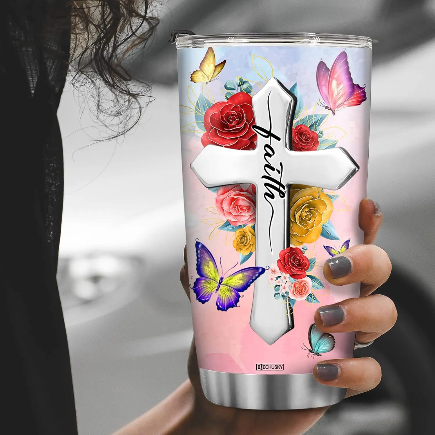 BECHUSKY Christian Tumbler Gifts for Women Gifts for Women Birthday Gifts For Women Friend Gifts for Women Birthday Unique - Inspirational Gifts for Women Birthday Gifts for Women, Mom, Friend