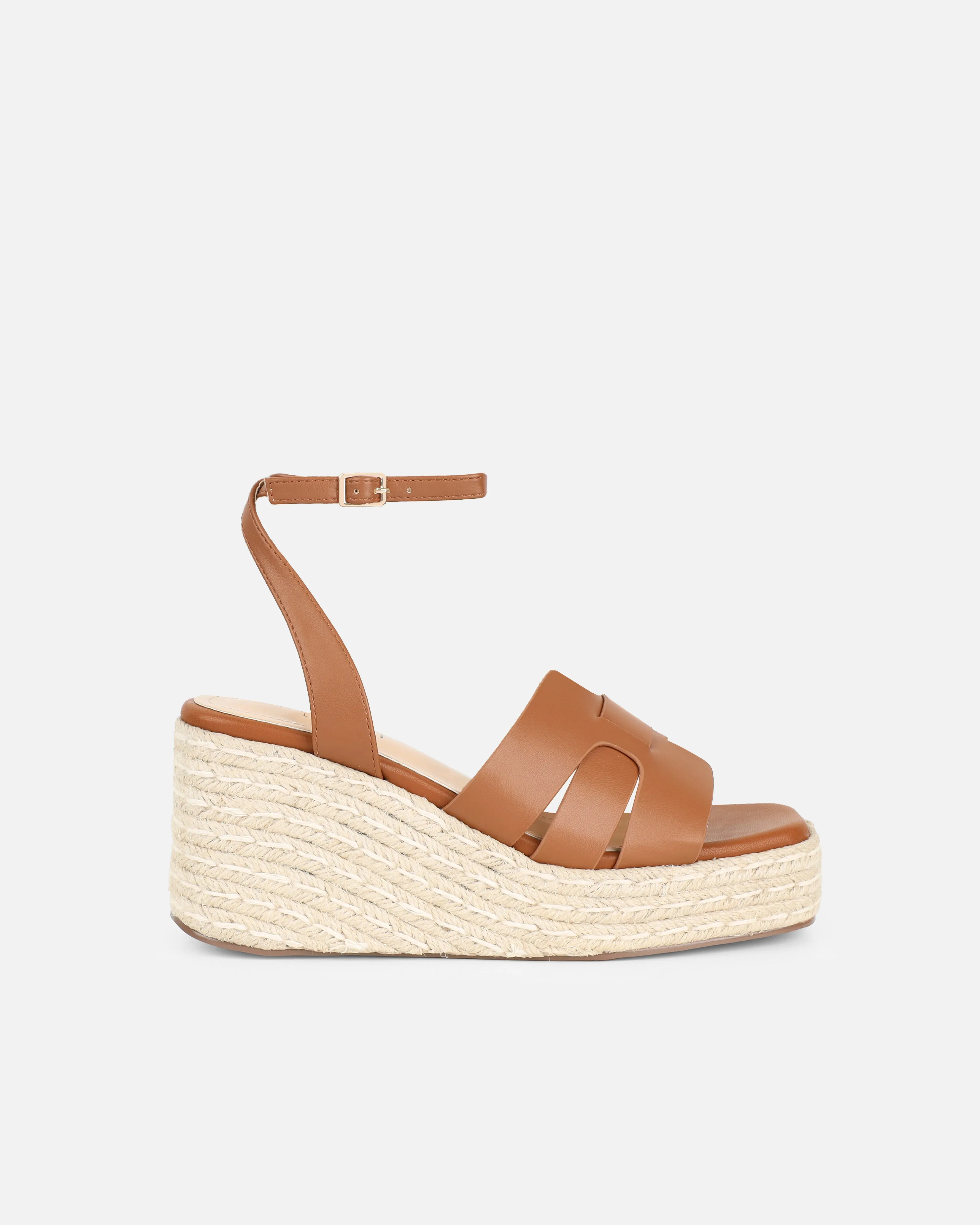 Bellamy Tan Wedge Sandals