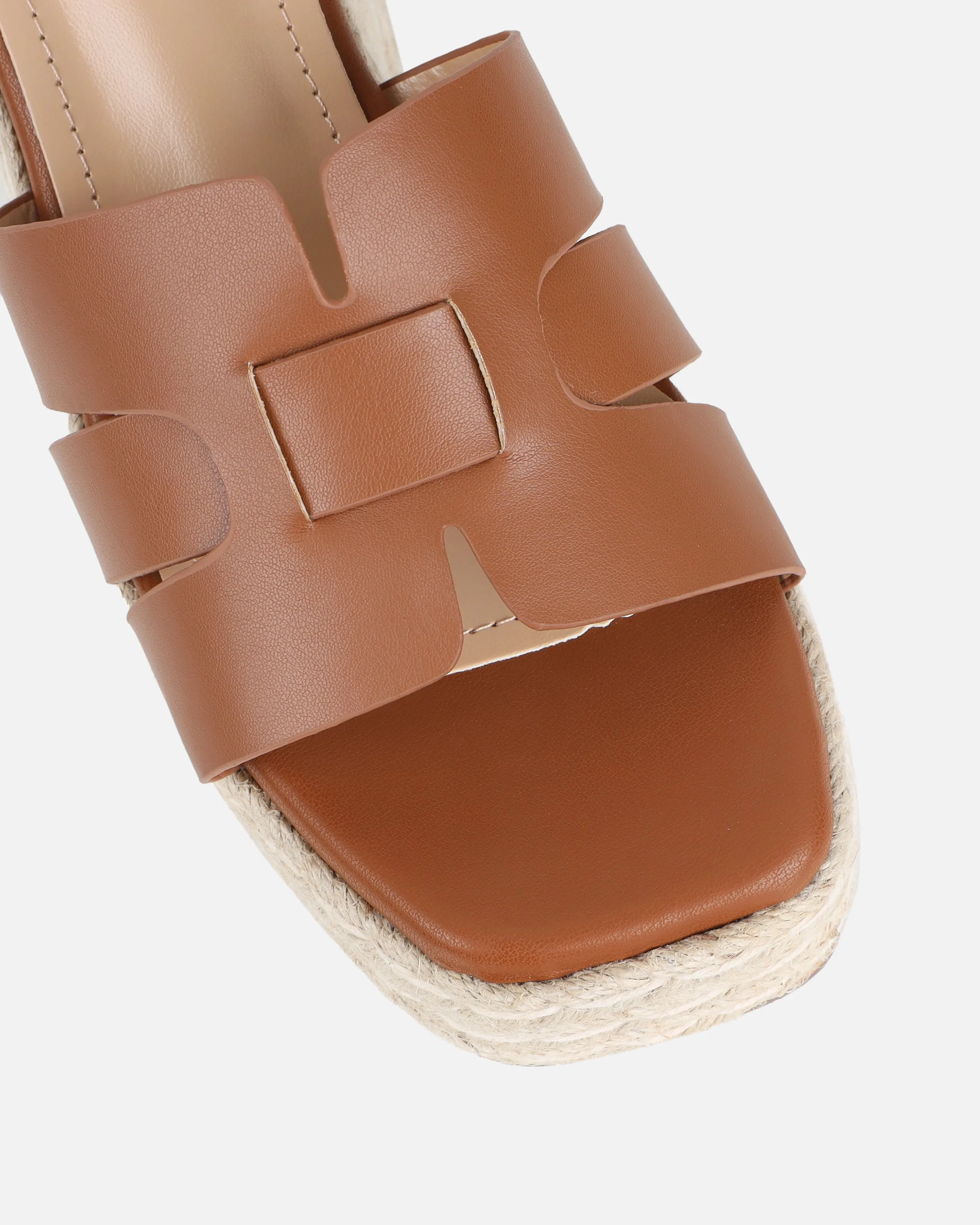 Bellamy Tan Wedge Sandals