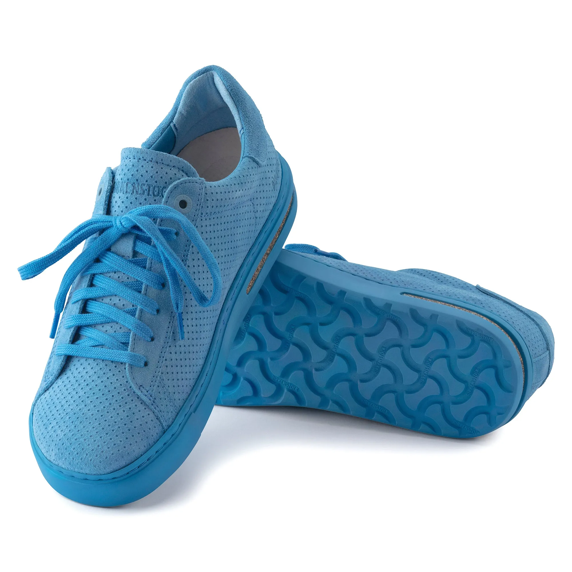 Birkenstock Bend Low sky blue embossed suede