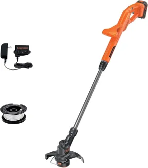 BLACK DECKER 20V MAX String Trimmer Edger Cordless, 10-Inch Electric Weed Wacker with Automatic Feed Spool Kit (LST201)
