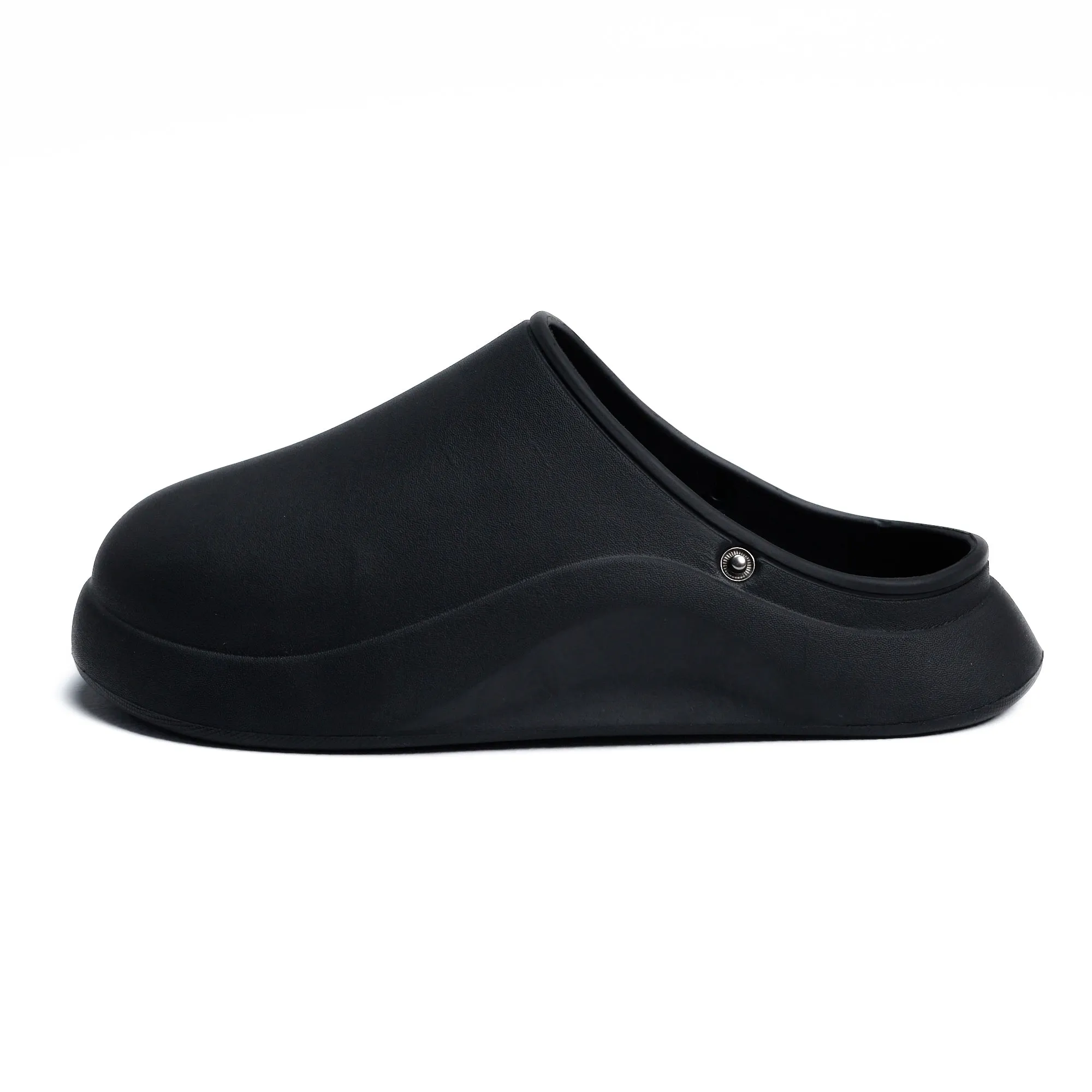 Black Plain Mega Clog Slipper