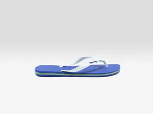 Brasil Logo Flip Flops for Men  (251 / M / BLUE)
