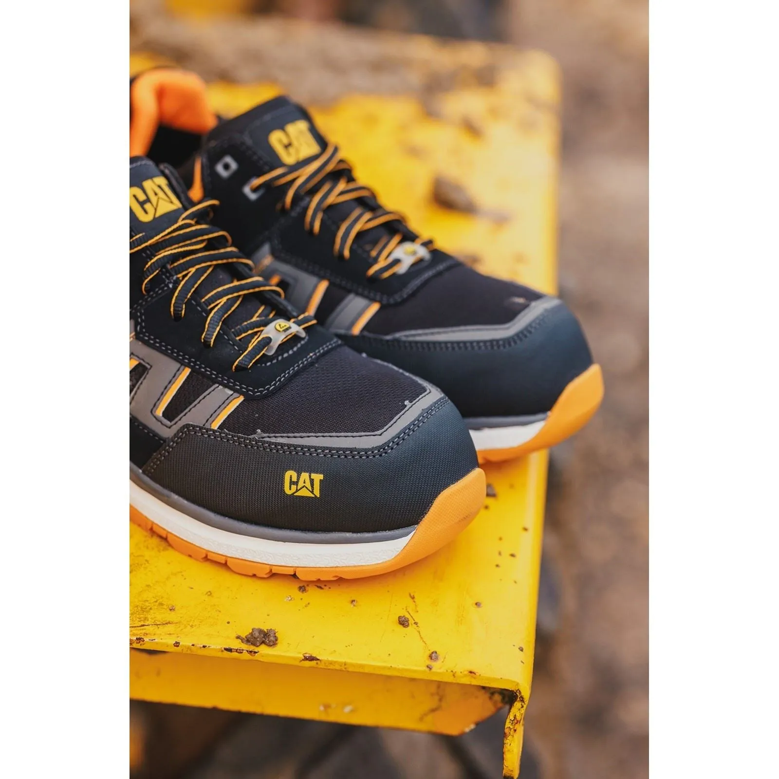 Caterpillar Accelerate S3 Textile Orange Safety Trainers