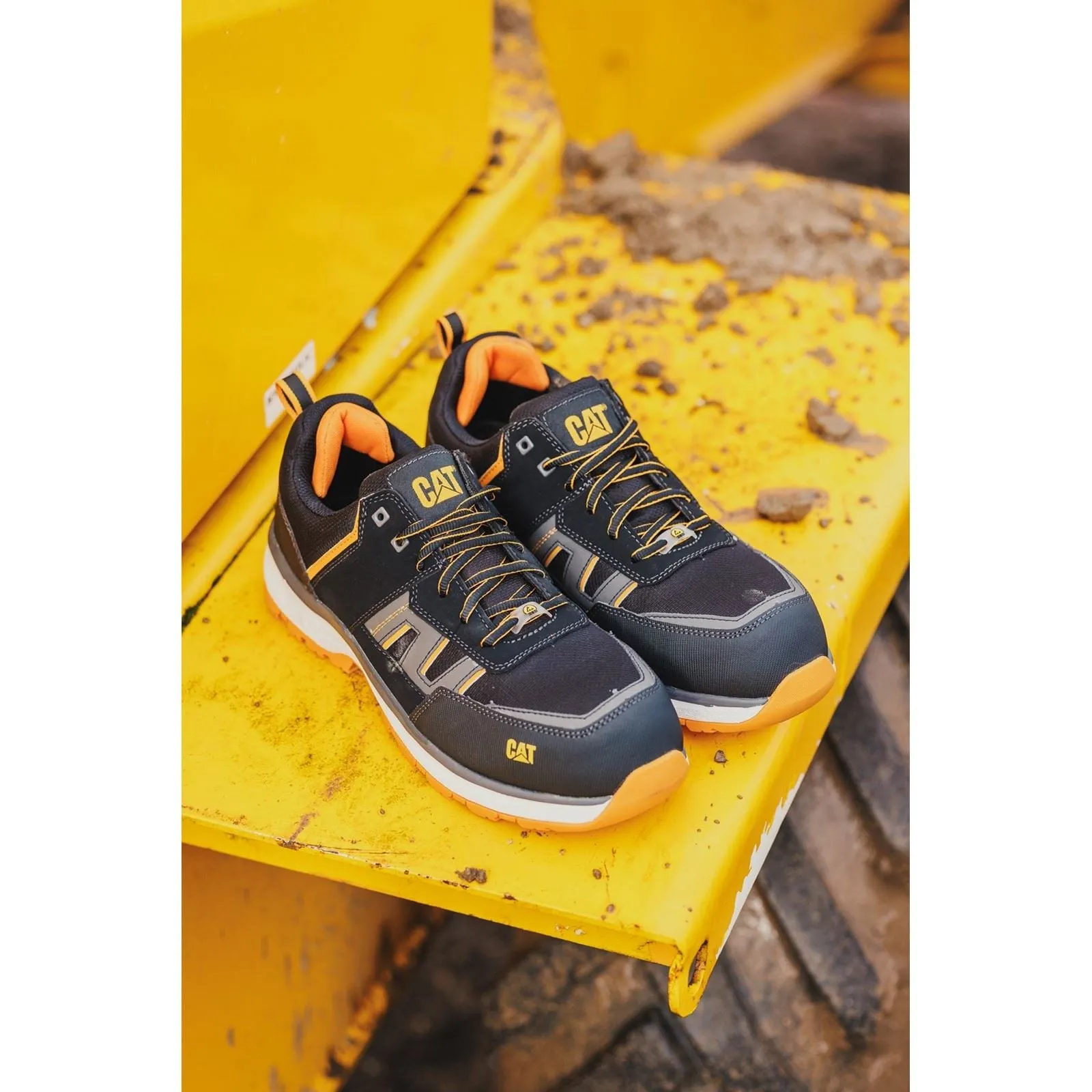 Caterpillar Accelerate S3 Textile Orange Safety Trainers