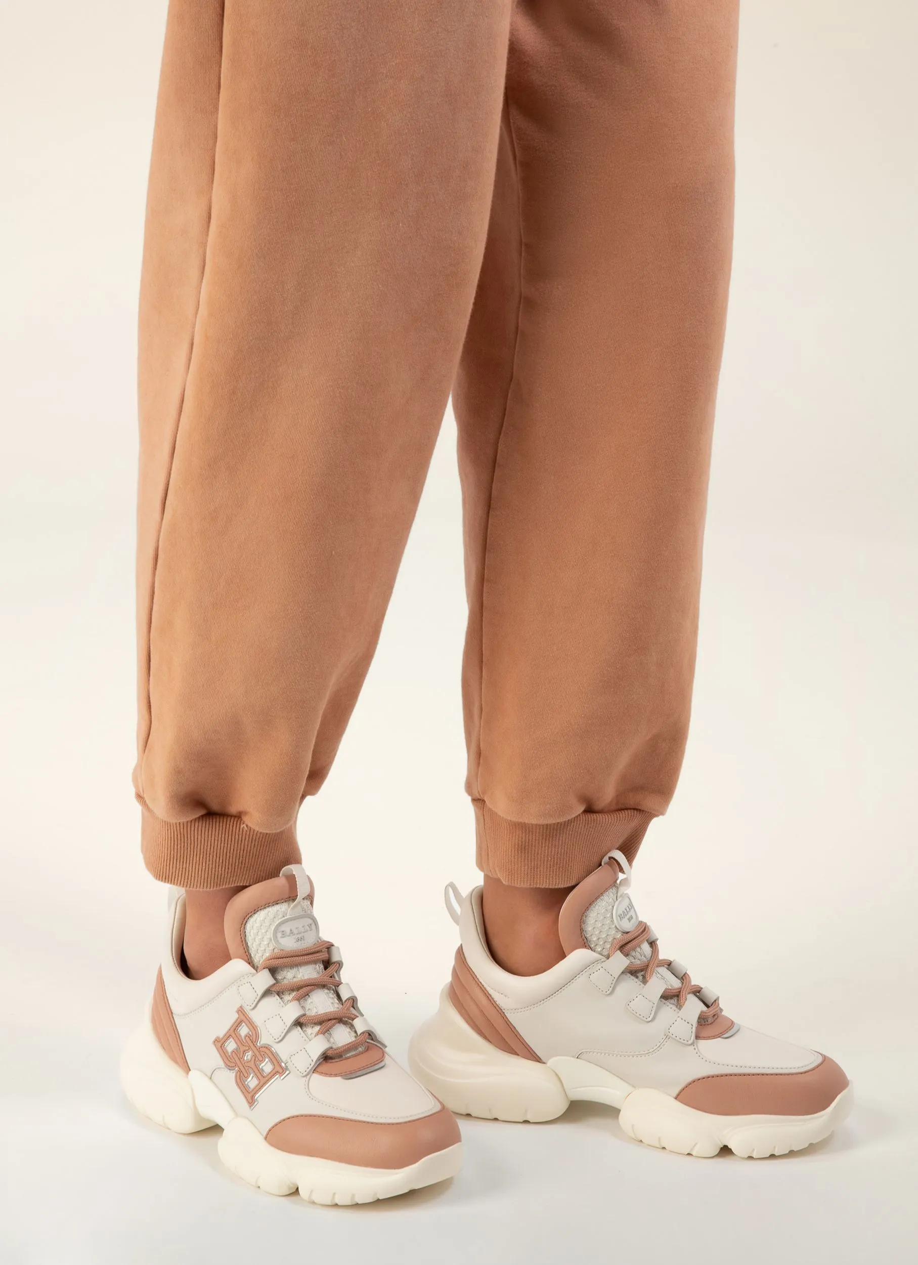 Claires Leather Sneakers In Pink & White