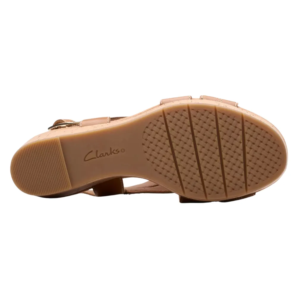 Clarks Sabina Sling Tan Leather Sandal (Women's)