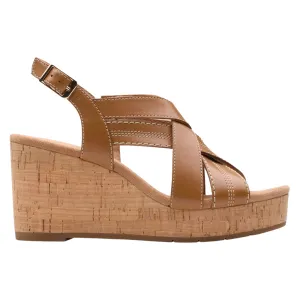 Clarks Sabina Sling Tan Leather Sandal (Women's)