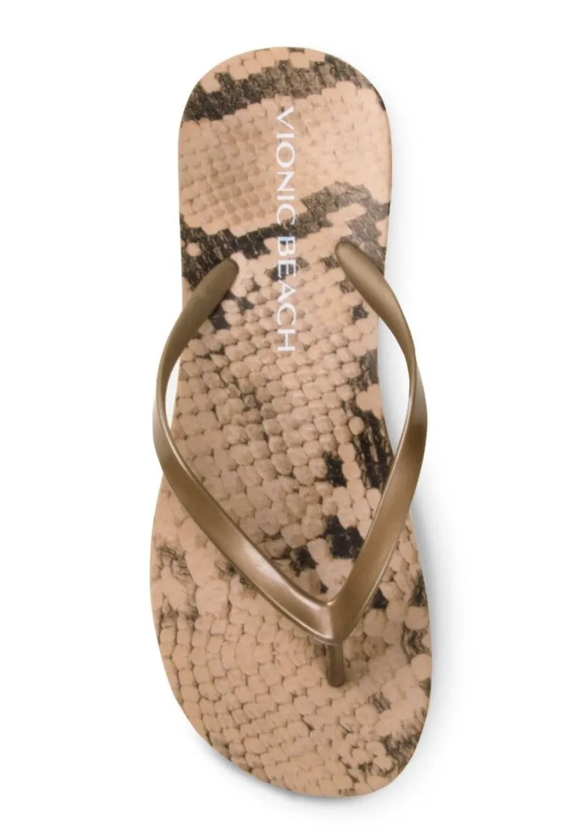 Coogee Wedge Jandal - Bronze Snake