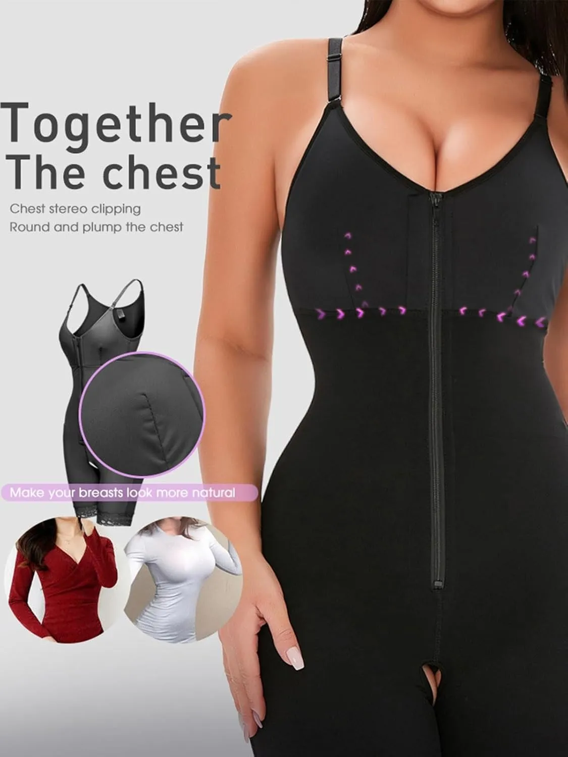 Corset Shapewear for Women Waist Trainer Butt Lifter Bodysuit Tummy Control Full Body Shaper