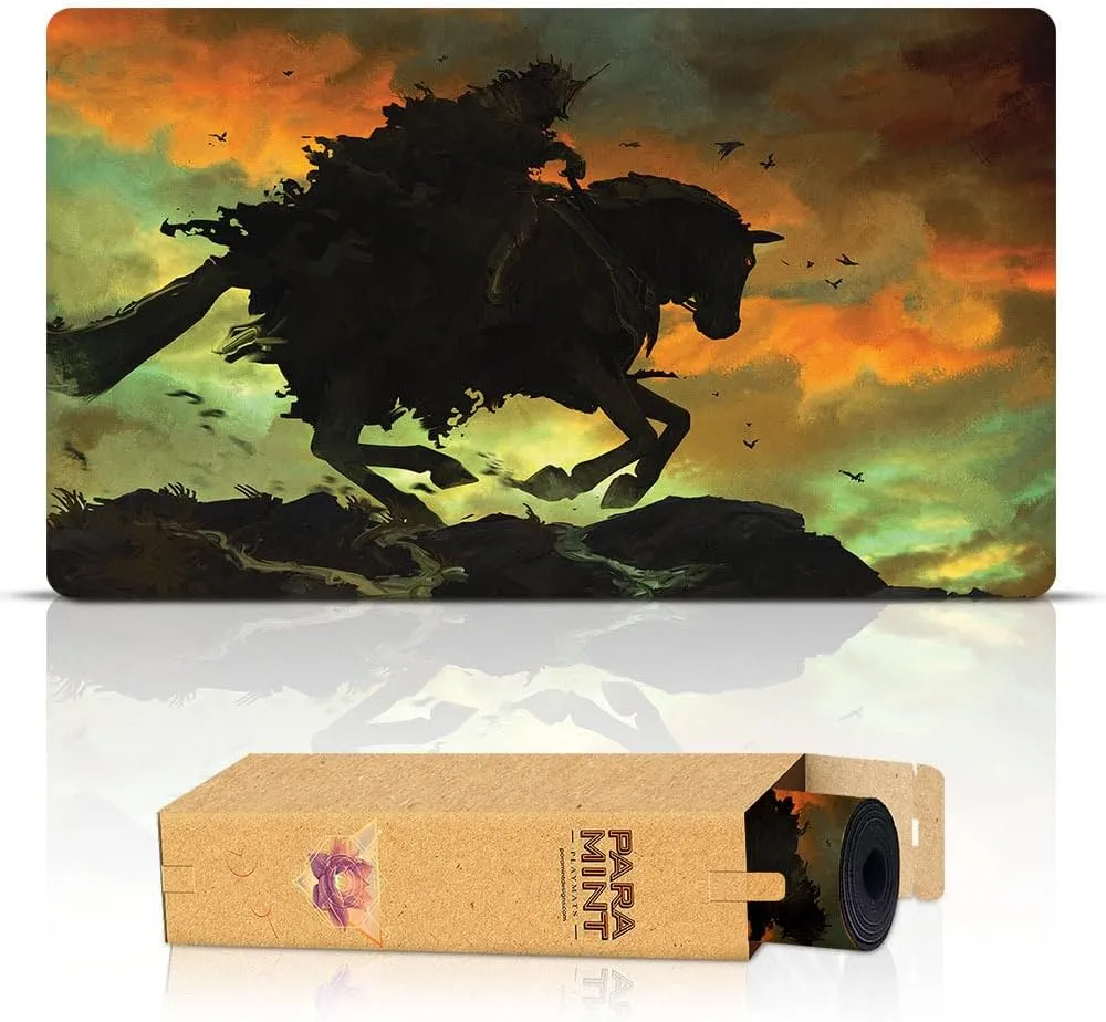 Dark Rider 4 (Stitched) - MTG Playmat by Anato Finnstark, LOTR Lord of The Rings - Compatible with Magic The Gathering Playmat - Play MTG, YuGiOh, TCG - Play Mat Art Designs & Accessories