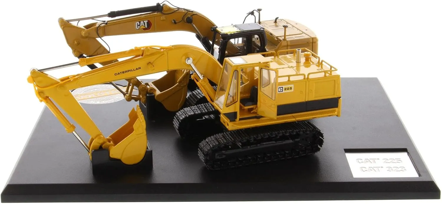 Diecast Masters 1:50 Scale Caterpillar 225 and 323 Excavators | Evolution Series Cat Truck Model 85715
