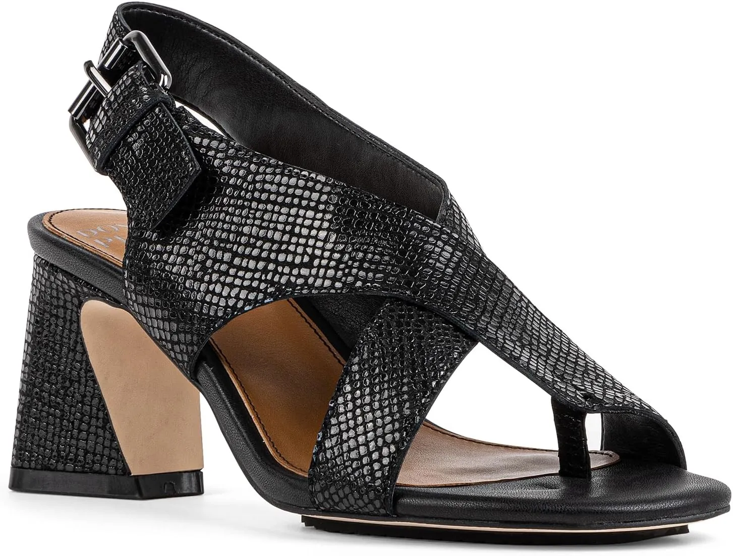 Donald J Pliner Women's Edwin Pebbled Metallilc Heeled Sandal