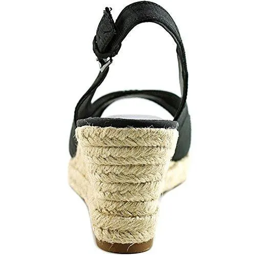 Dotti Open Toe Casual Platform Sandals, Black, Size 9.5