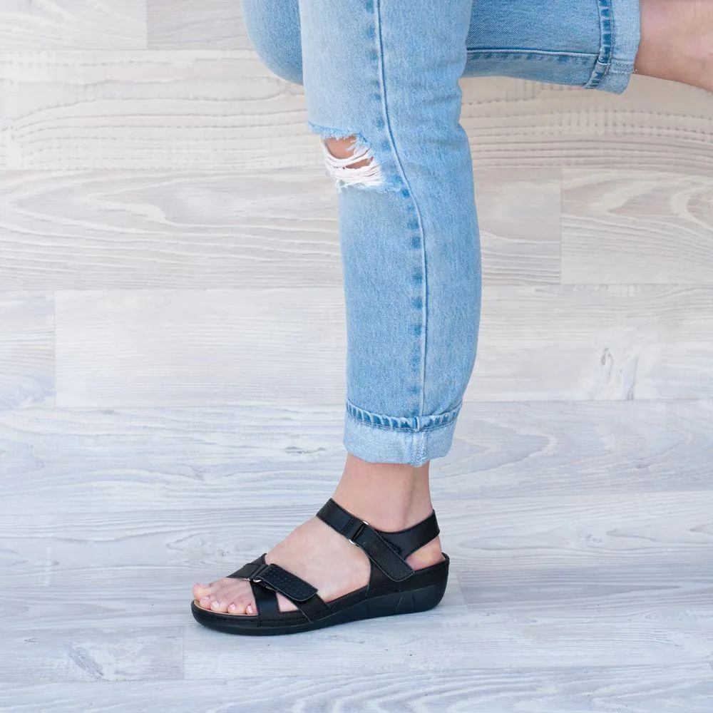 Dr Kong Hayley Black Sandals