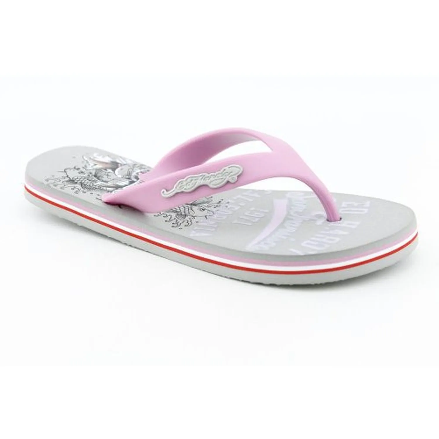 Ed Hardy Beachcombers Koi Flip Flop for Women - Fuschia