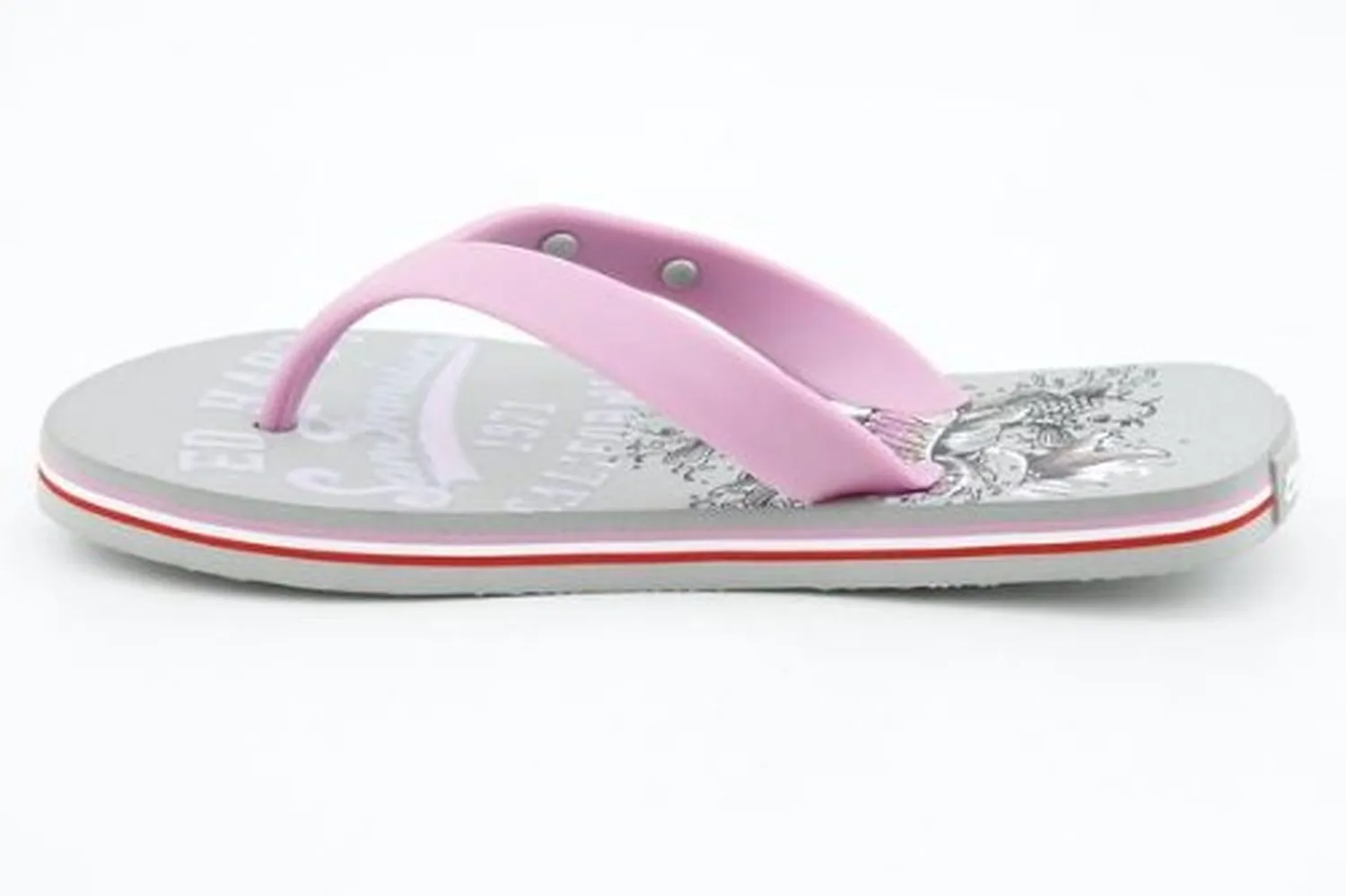 Ed Hardy Beachcombers Koi Flip Flop for Women - Fuschia