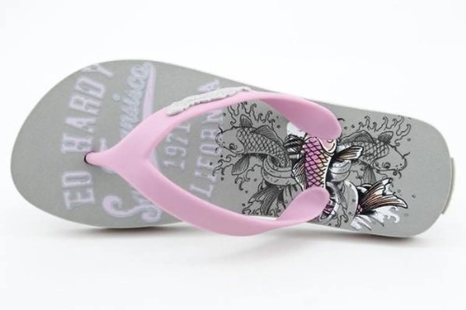 Ed Hardy Beachcombers Koi Flip Flop for Women - Fuschia