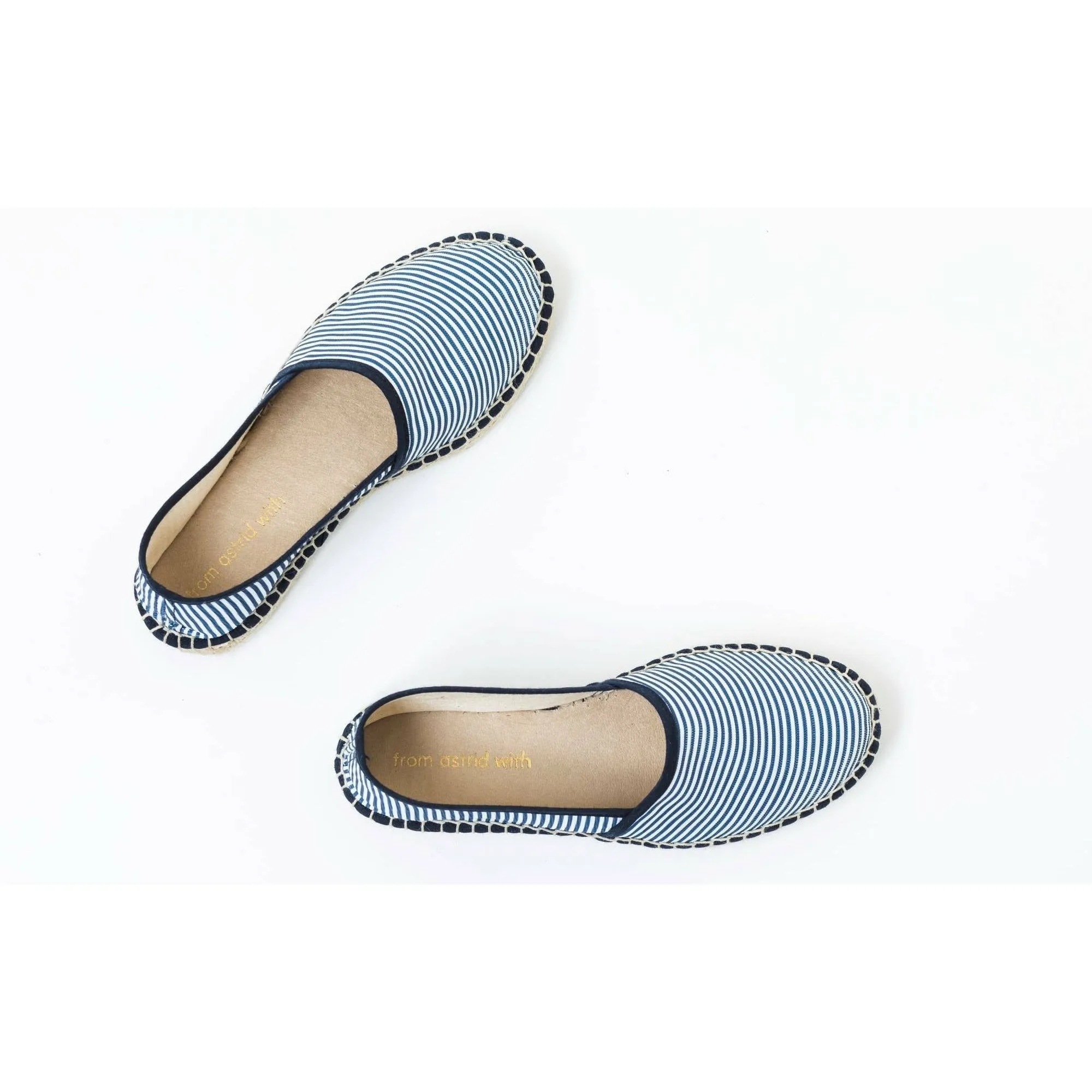 Espadrille blårandiga