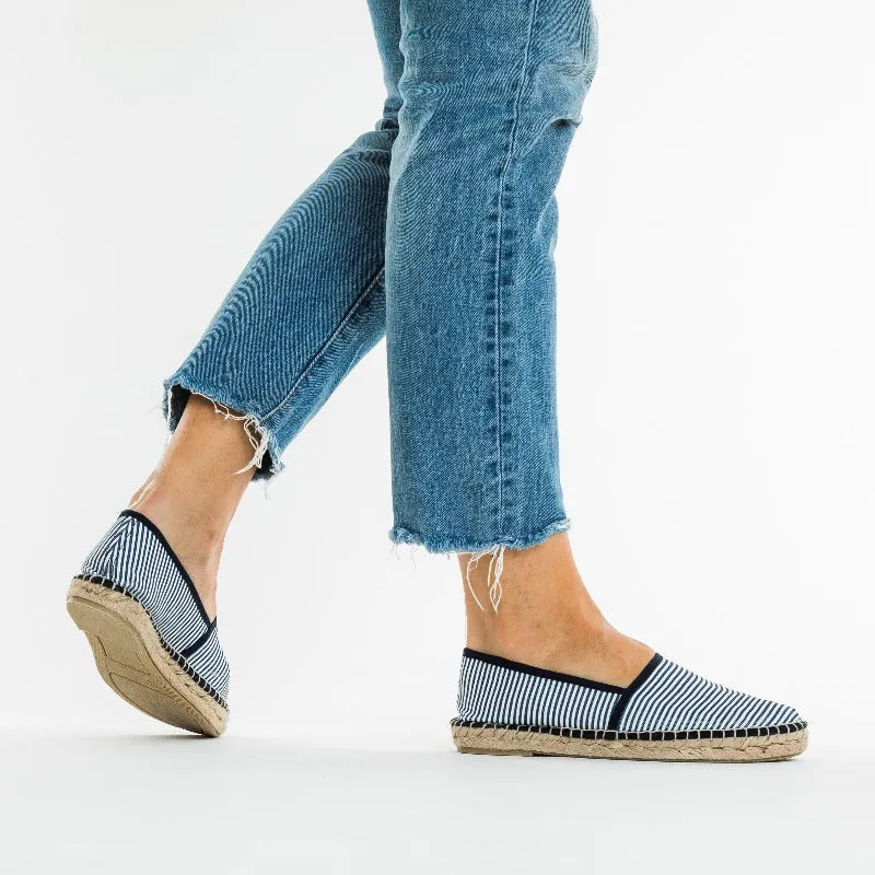 Espadrille blårandiga