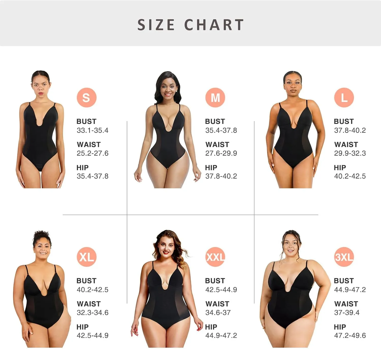 FeelinGirl Thong Shapewear Bodysuit for Women Tummy Control Body Shaper U Plunge Shapewear Waist Trainer Corset