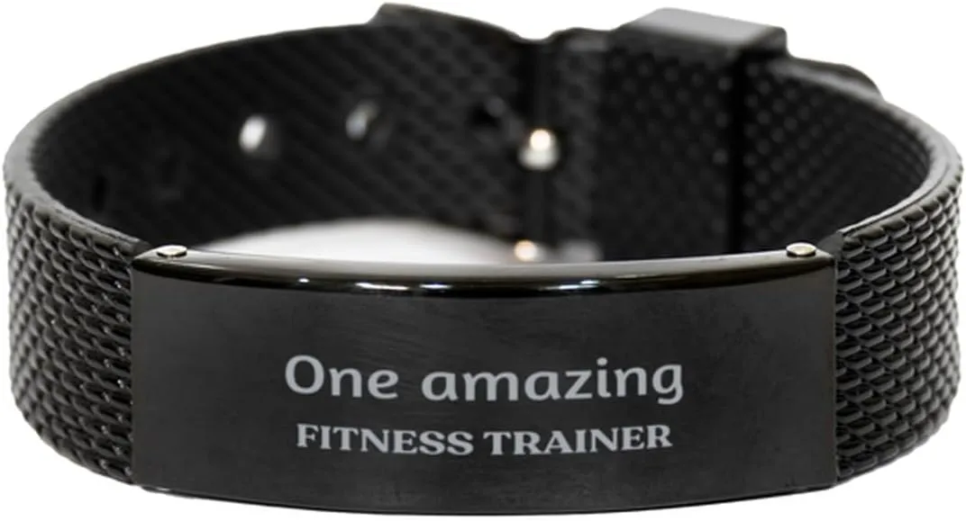 Fitness Trainer Black Shark Mesh Bracelet - Perfect Idea Gifts for Christmas and Graduation, One amazing Fitness Trainer for Confidence and Inspiration