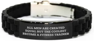 Fitness Trainers Unite Funny Gift from Family for Him Glide lock Clasp Bracelet