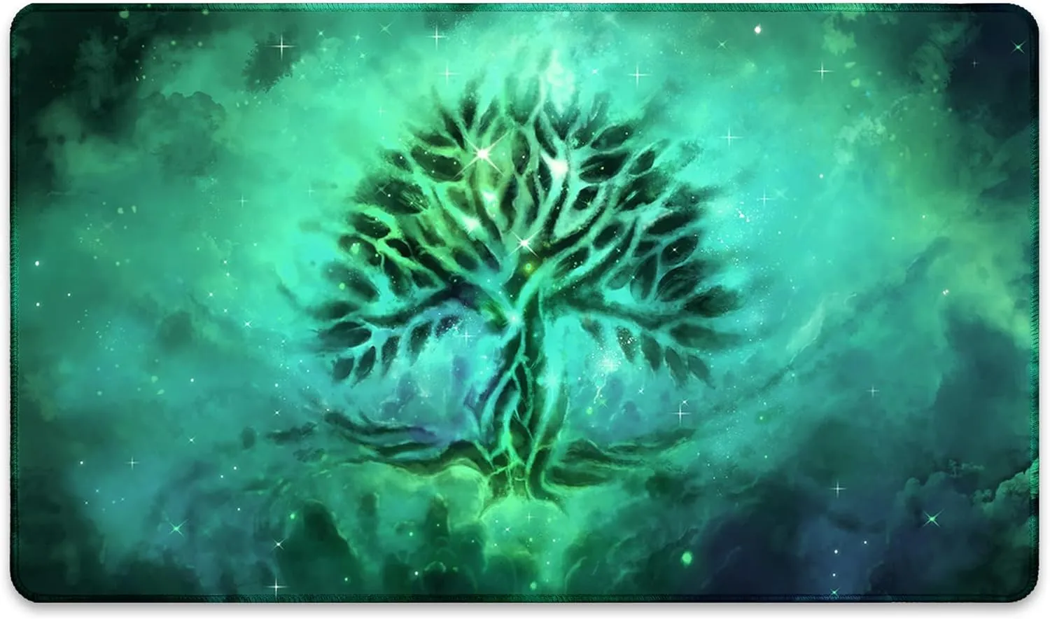 Forest Ethereal Mana (Stitched) - MTG Playmat - Compatible with Magic The Gathering Playmat - Play MTG, YuGiOh, TCG - Original Play Mat Art Designs & Accessories