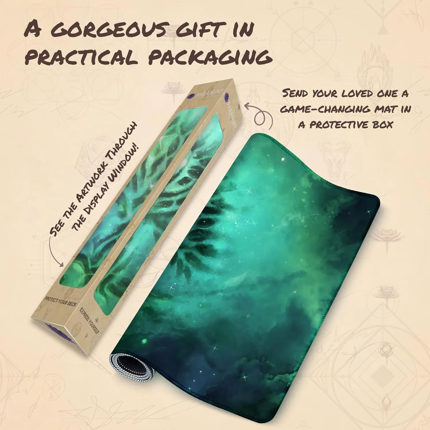Forest Ethereal Mana (Stitched) - MTG Playmat - Compatible with Magic The Gathering Playmat - Play MTG, YuGiOh, TCG - Original Play Mat Art Designs & Accessories