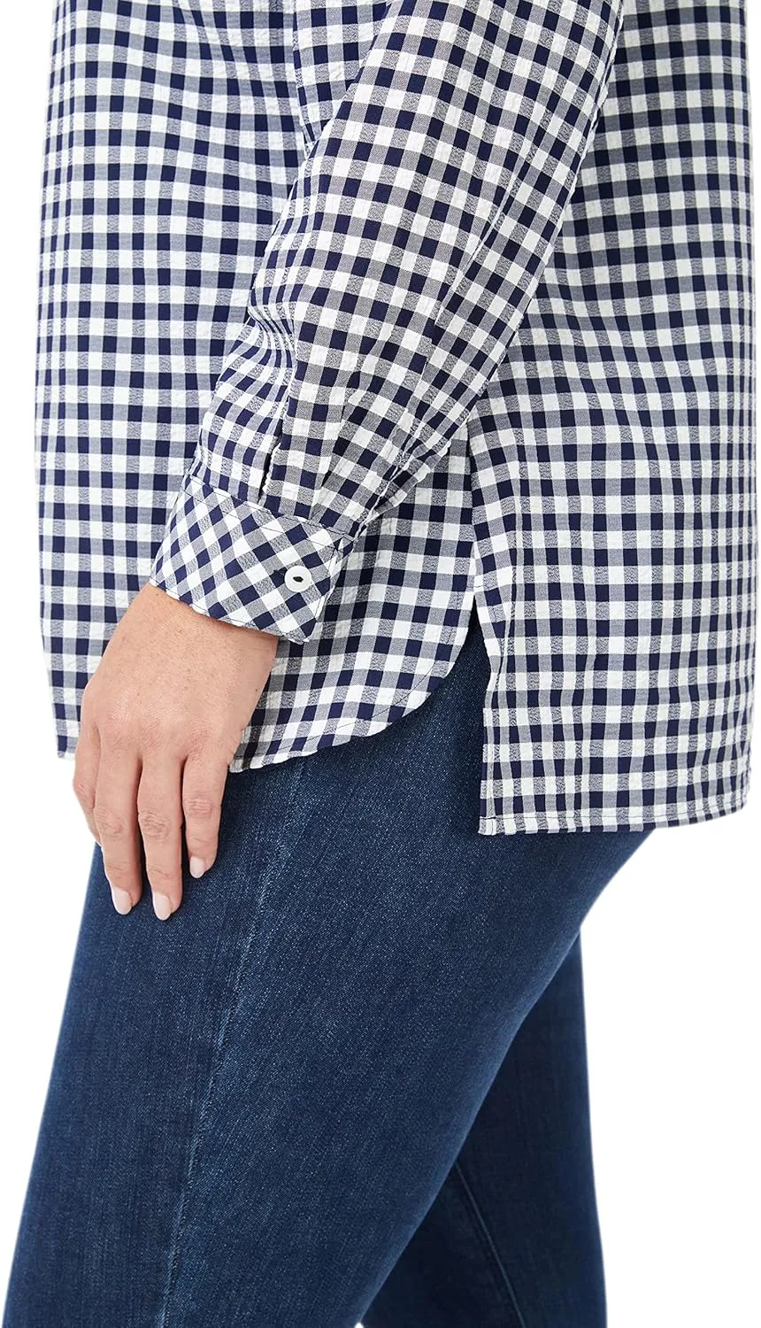 Foxcroft Women's Harris Long Sleeve Stretchy Check Shirt