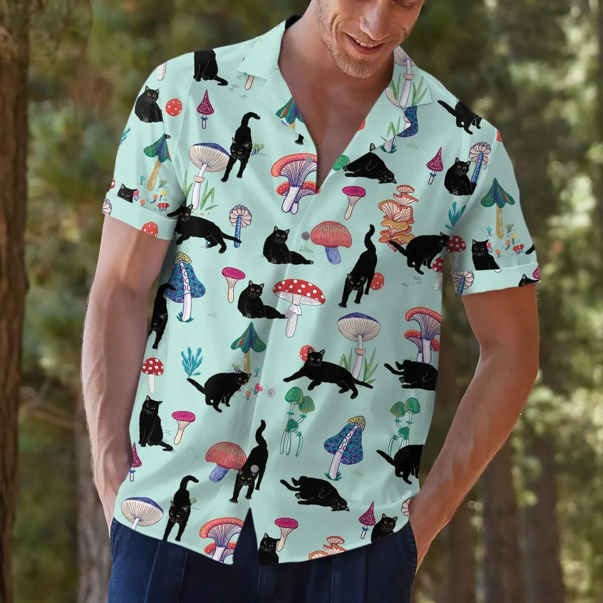 Funny Hawaiian Shirt for Men Casual Summer Shirt for Men Short Sleeve Button Down Shirt
