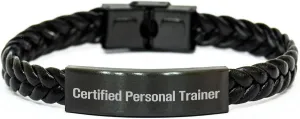 Funny Quote Gifts from Personal Trainer for Mother's Day - Interlaced Leather Bracelet for Women's Unique Gifts