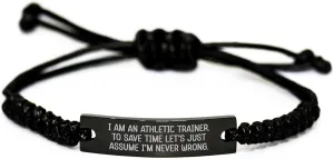 GIFTVILLE & SURPRISE Athletic Trainer Humor Rope Bracelet Gifts from Friends, Unique Mother's Day Present for Her