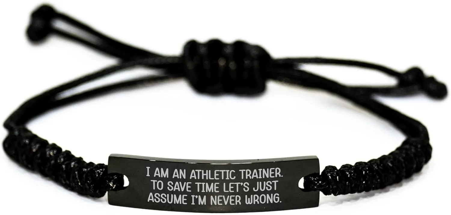 GIFTVILLE & SURPRISE Athletic Trainer Humor Rope Bracelet Gifts from Friends, Unique Mother's Day Present for Her