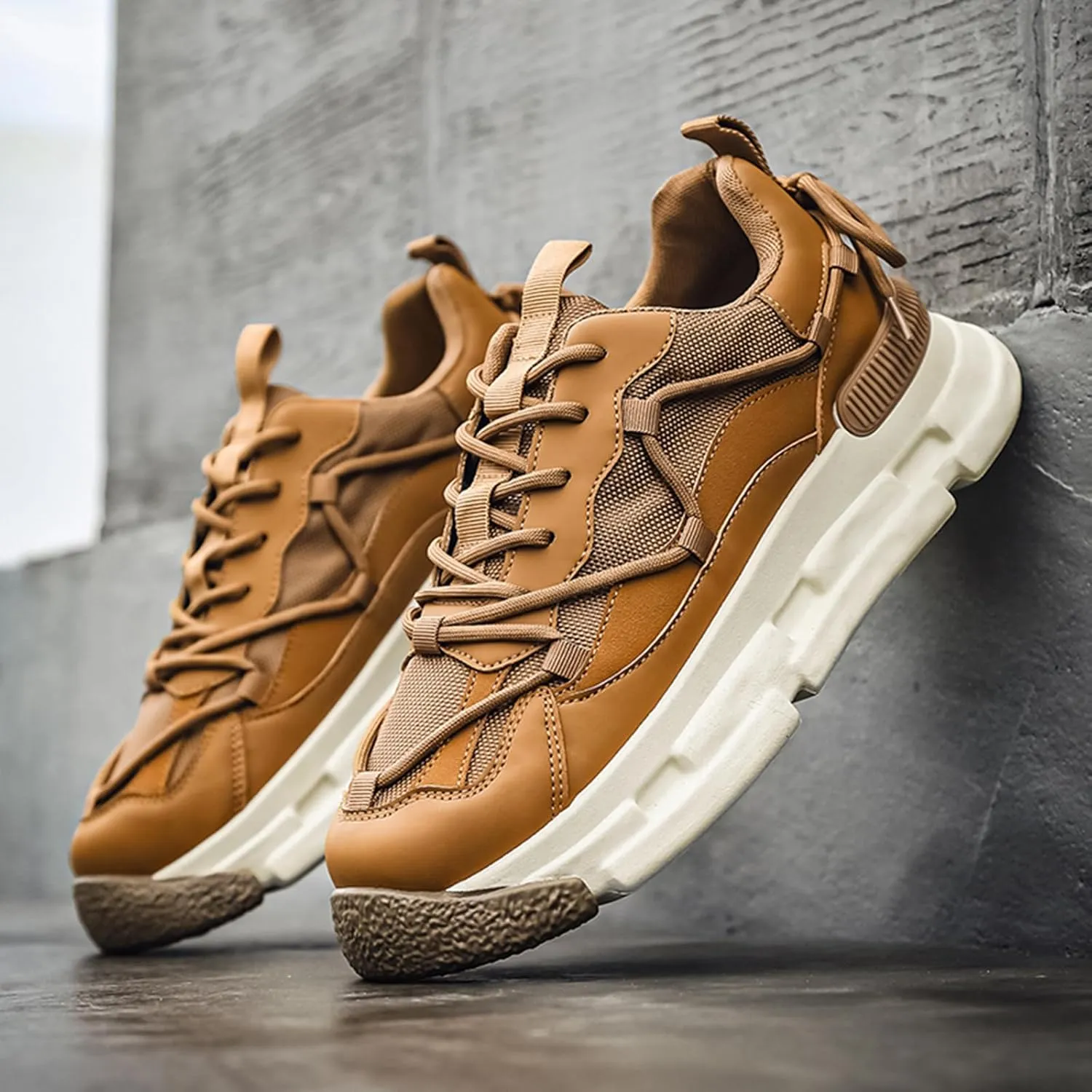 GSIGUL Men's Road Running Shoes Lightweight Walking Shoes Cushioning Mens Sneaker Athleisure Casual Shoes for Men