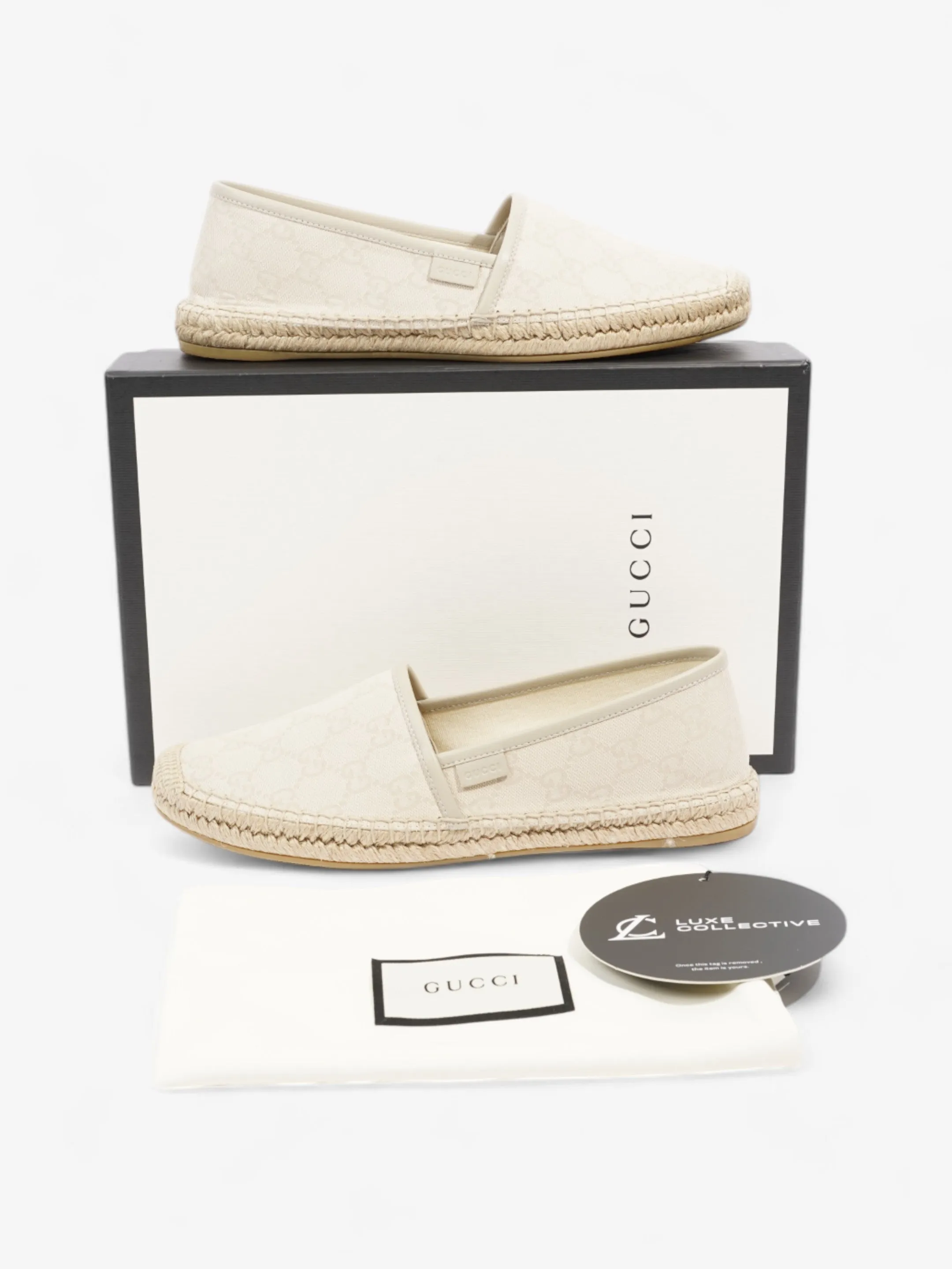 Gucci GG Espadrille Beige  Canvas EU 39 UK 6