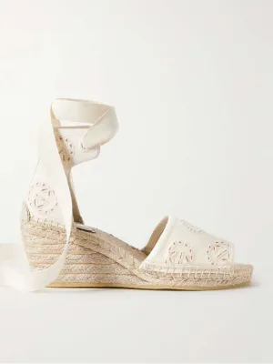 Gucci Interlocking G Canvas Espadrille Platforms