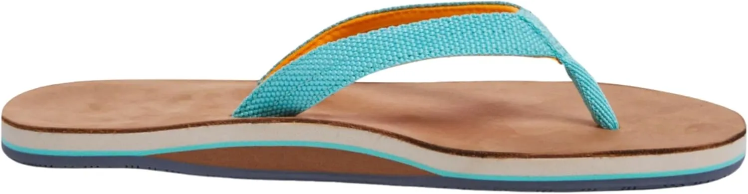 Hari Mari- Scouts- Women’s Nubuck Leather Flip Flops With Nylon Webbing Strap- No Break Ins, Firm Arch Support, and Beveled Edge to Reduce Tripping