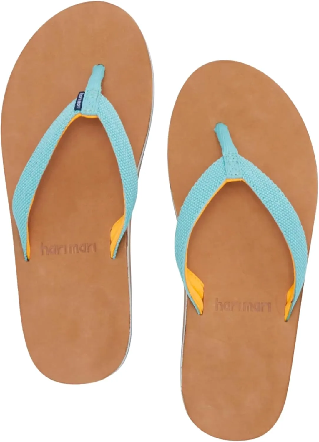 Hari Mari- Scouts- Women’s Nubuck Leather Flip Flops With Nylon Webbing Strap- No Break Ins, Firm Arch Support, and Beveled Edge to Reduce Tripping
