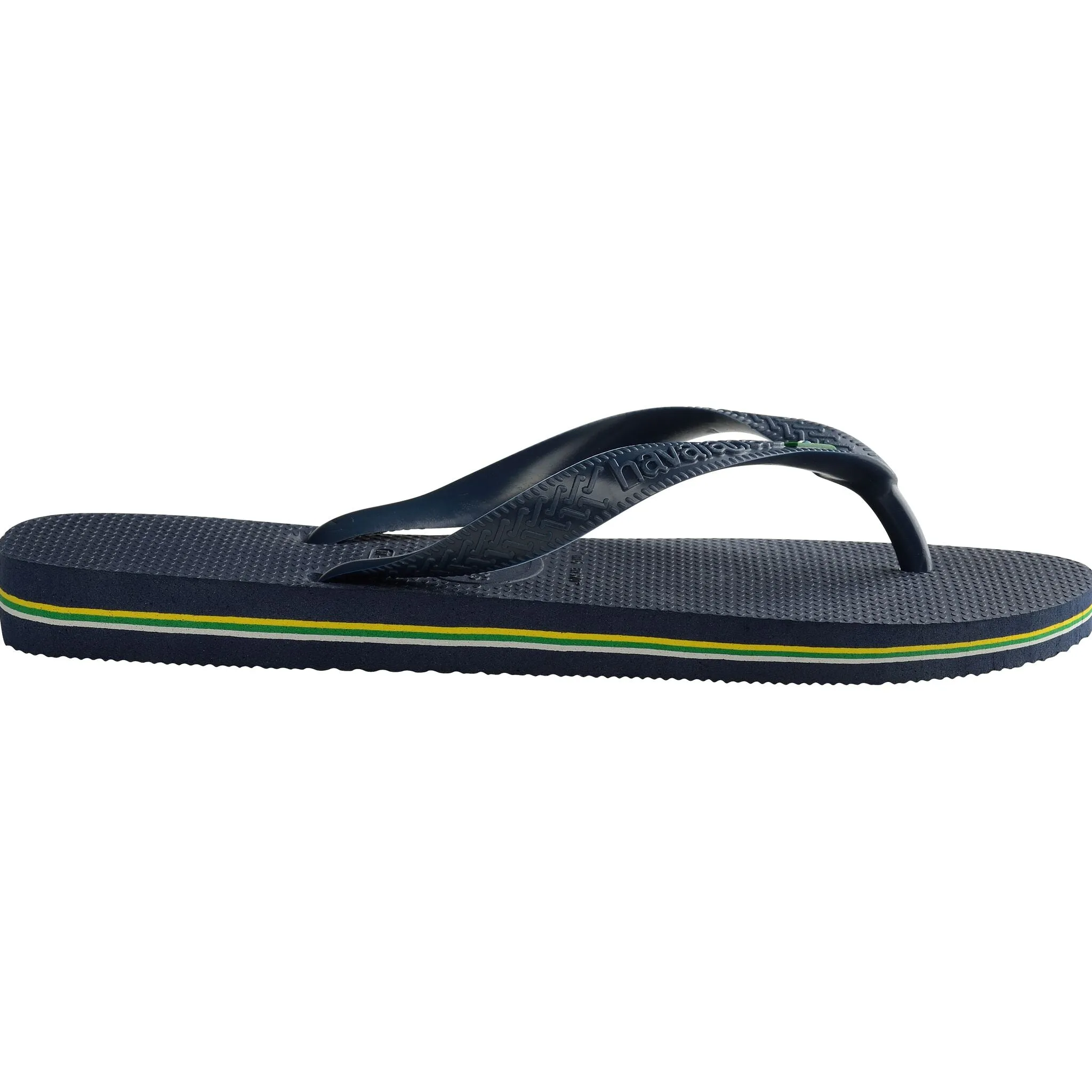 Havaianas Brasil Logo Mens Flip Flops - Navy Blue
