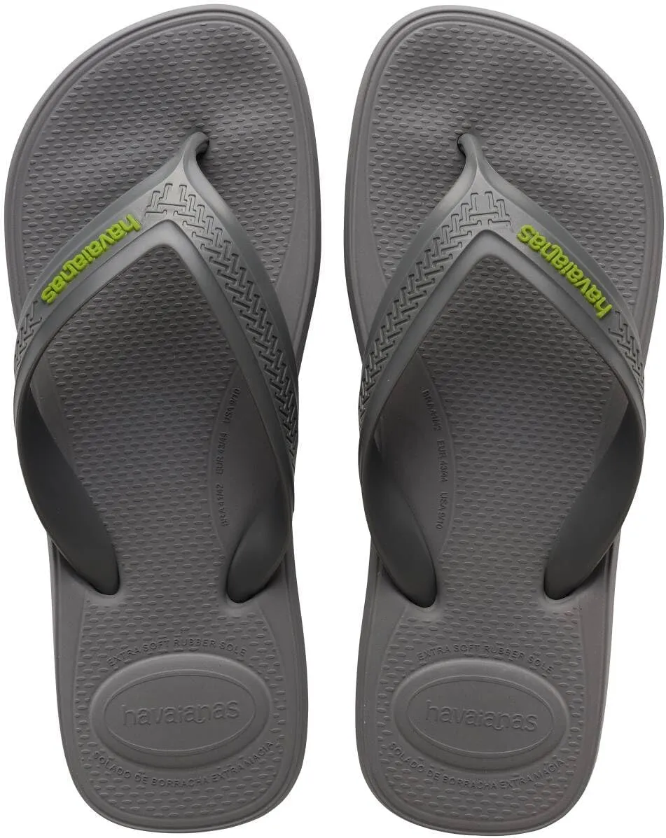 Havaianas for Men - Top Max Comfort Flip Flops, Steel Gray, 13
