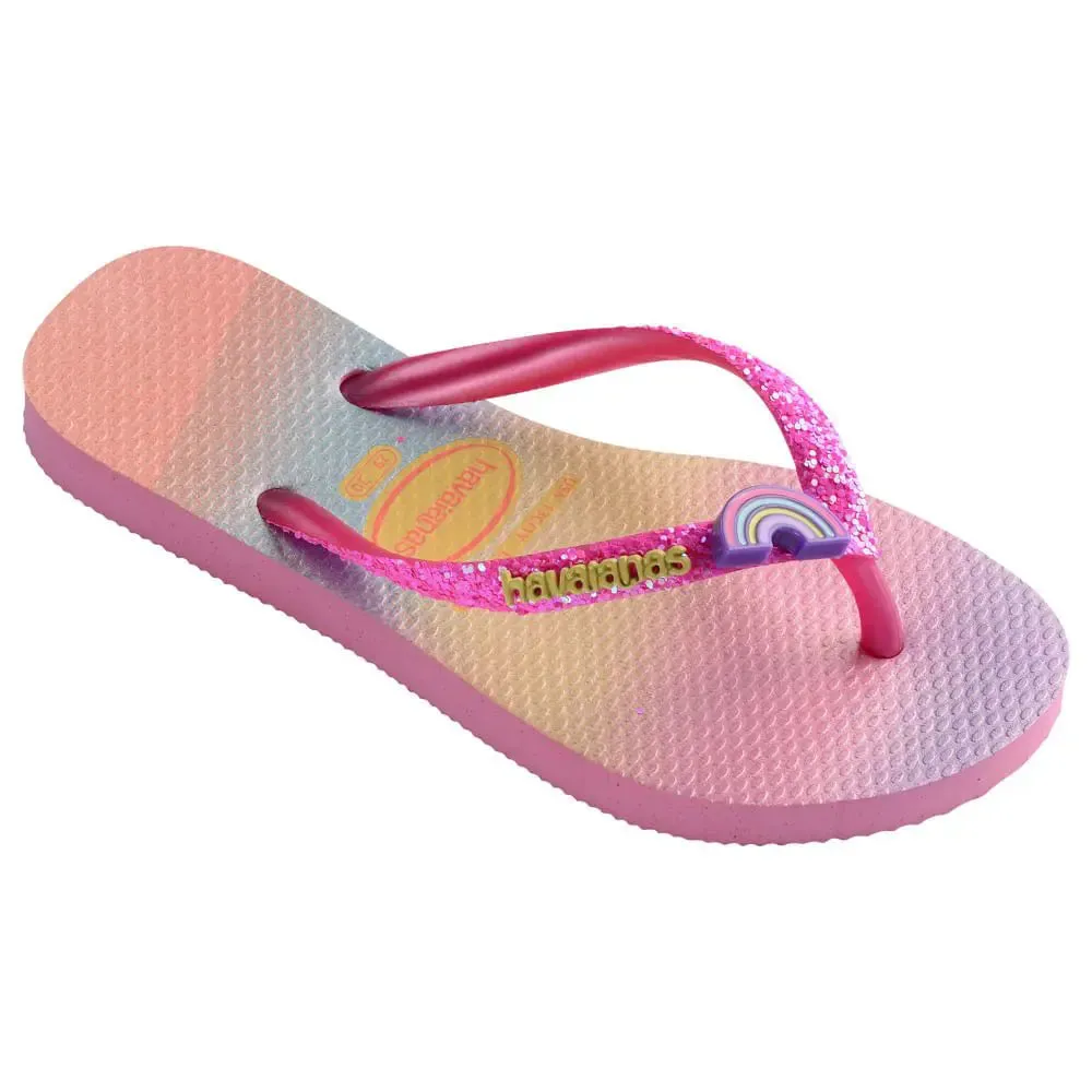 HAVAIANAS KIDS SLIM GLITTER II - PINK LEMONADE.PINK FLUX