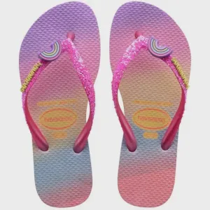 HAVAIANAS KIDS SLIM GLITTER II - PINK LEMONADE.PINK FLUX