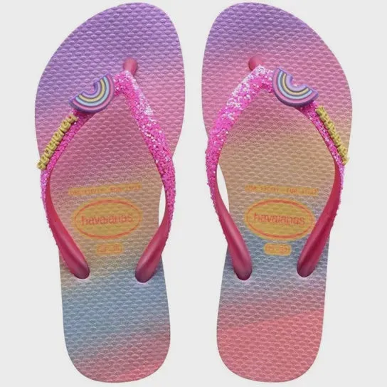 HAVAIANAS KIDS SLIM GLITTER II - PINK LEMONADE.PINK FLUX