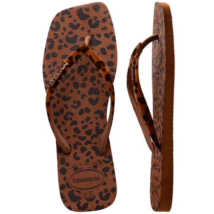HAVAIANAS SLIM SQUARE VELVET - RUST