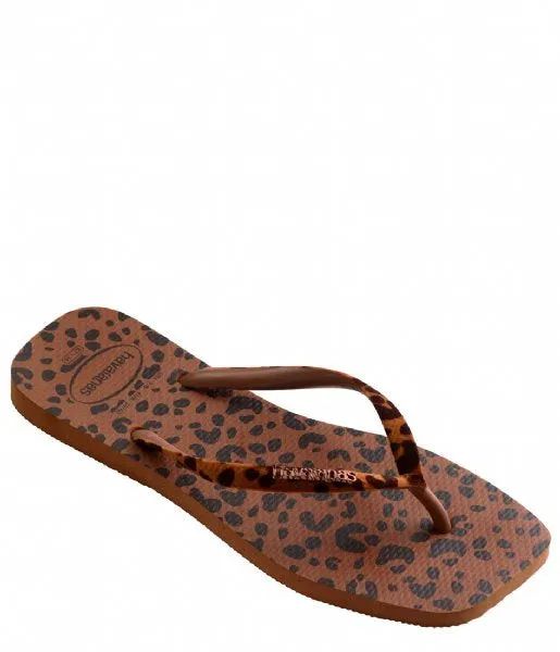 HAVAIANAS SLIM SQUARE VELVET - RUST