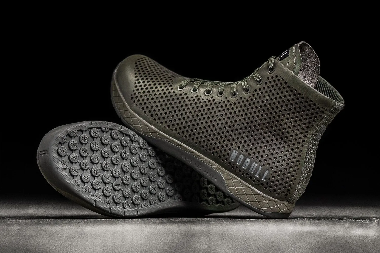 HIGH-TOP MOSS LEATHER TRAINER (MEN'S)