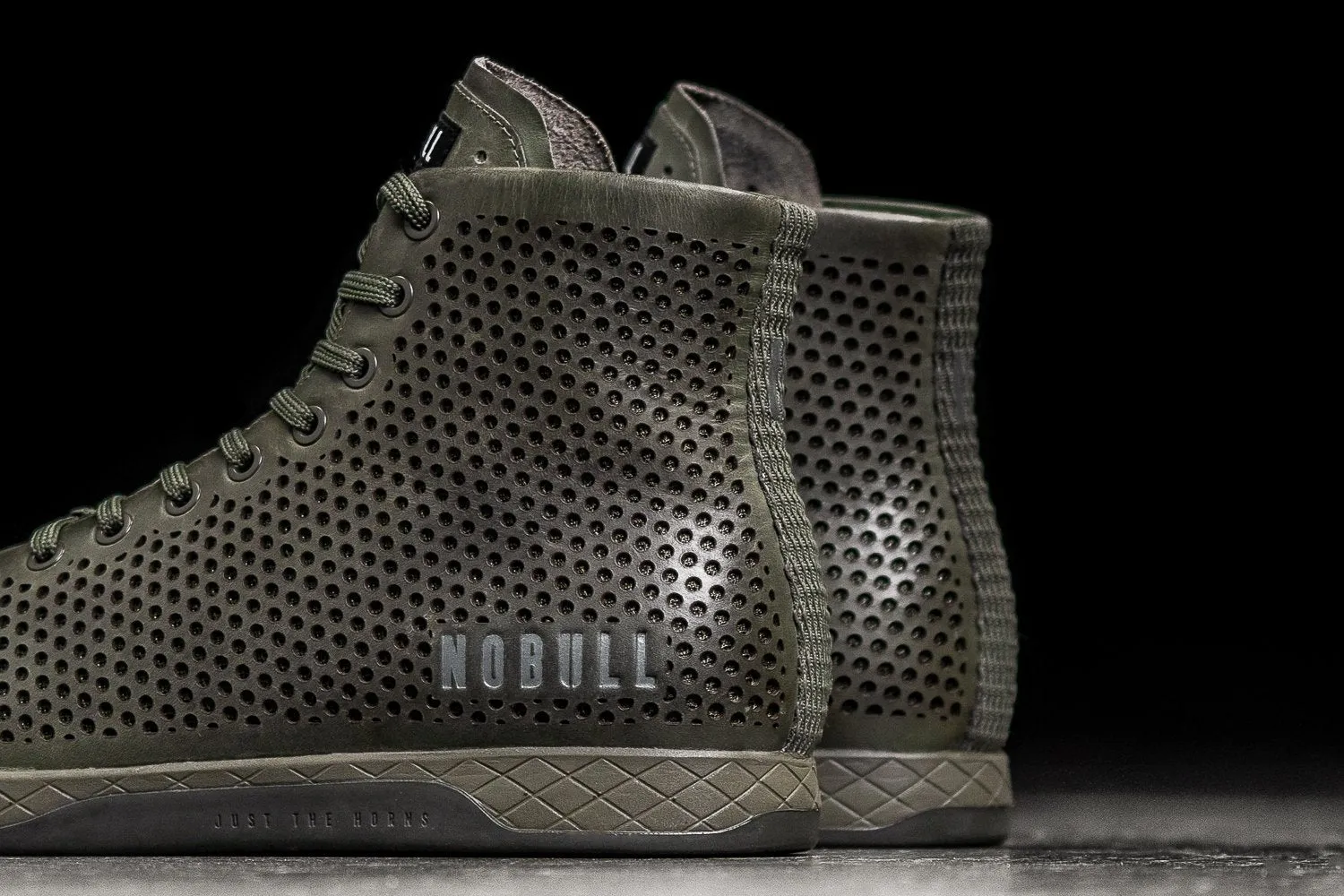 HIGH-TOP MOSS LEATHER TRAINER (MEN'S)